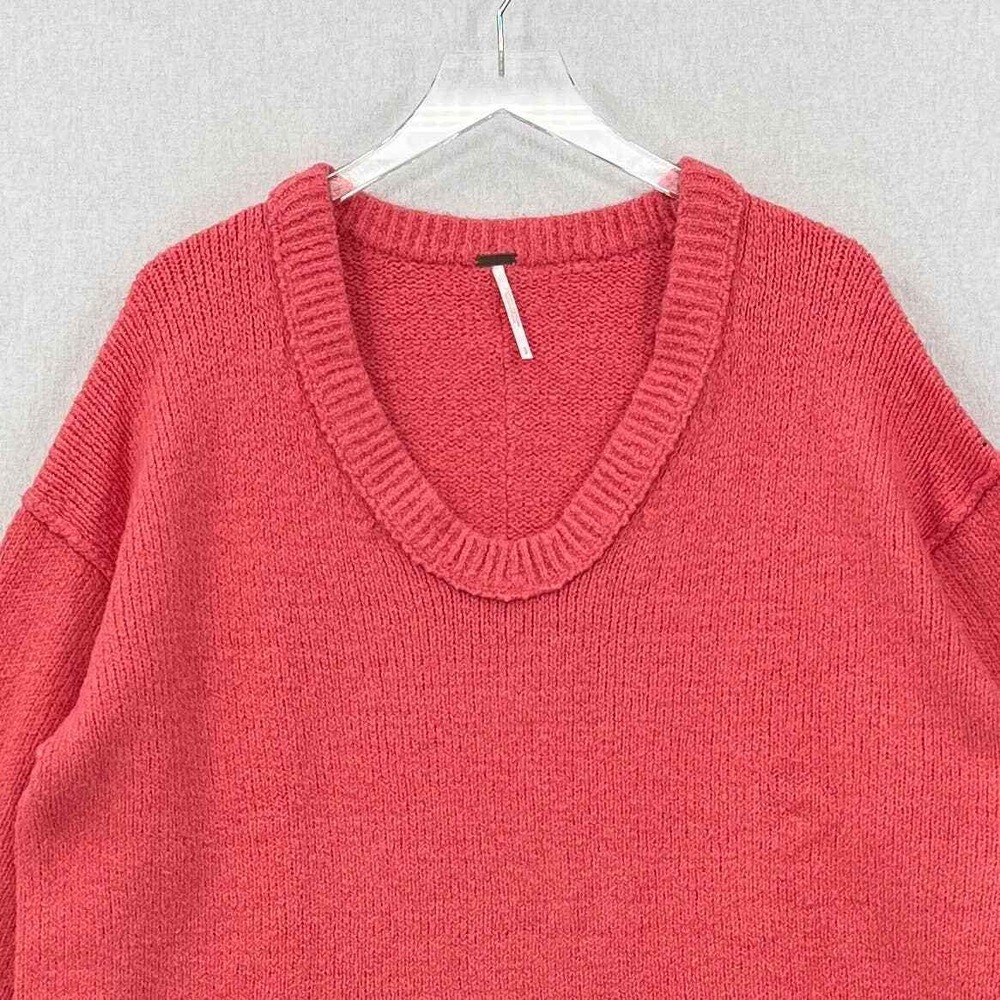 FREE PEOPLE Sweater Womens Small Pink Brookside Tunic Pullover Oversized Slouchy - Picture 5 of 16